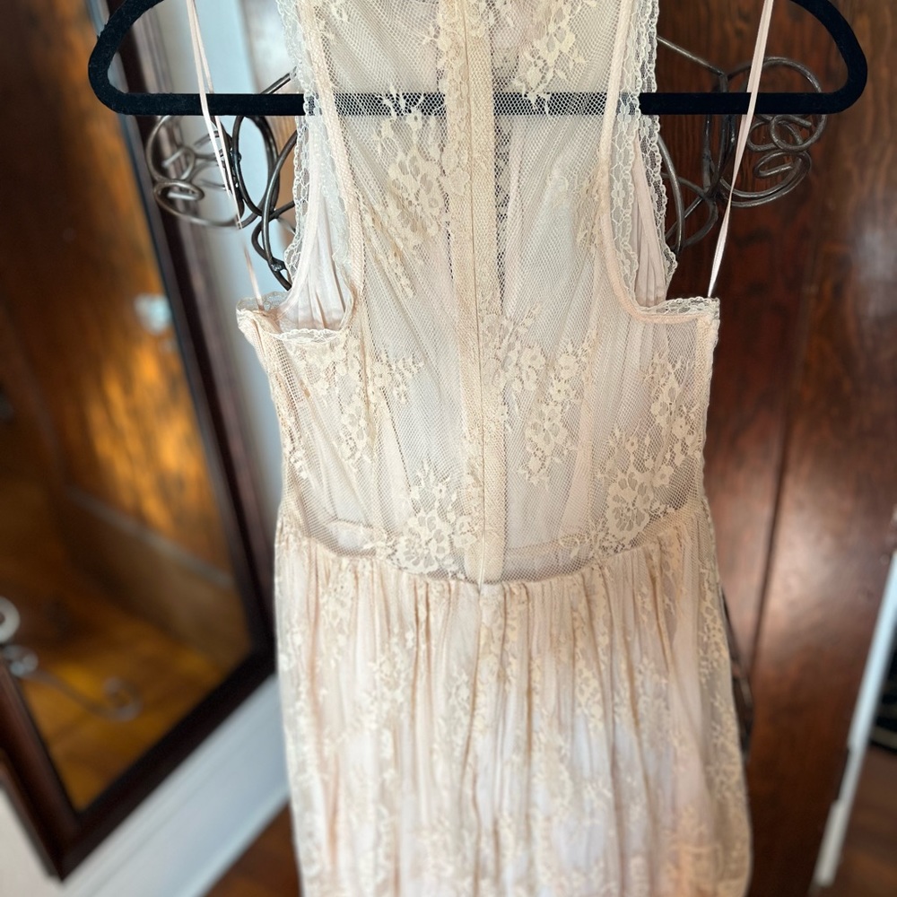 Re:named cream/tan dress